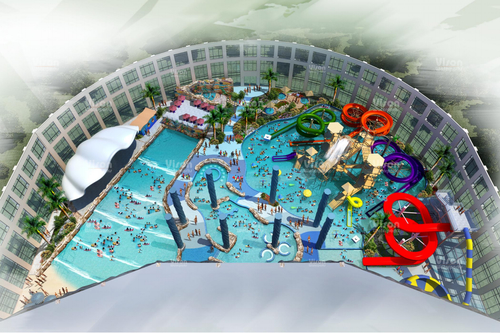 mais recente caso da empresa sobre Parque aquático interior para hotel