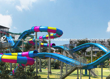 Waterslide adulto da fibra de vidro comercial na aventura Waterpark