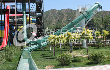 Corrediças de uma água da fibra de vidro do cavaleiro, laço exterior da corrediça/Aqua do corpo de vidro de fibra para o parque da água
