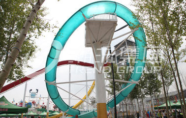 Corrediça da associação da fibra de vidro do equipamento do parque do Aqua com quadro de aço carbono galvanizado para parque exterior/interno da água