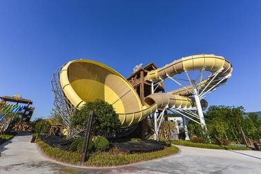 Pessoas adultas da altura 4 das corrediças de água 16m da fibra de vidro/espaço de 42*60m andares do tempo para o parque da água