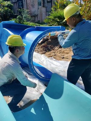 Tobogã Espiral Personalizado Multifaixas para Parques Aquáticos - Fabricante Auditado pela SGS