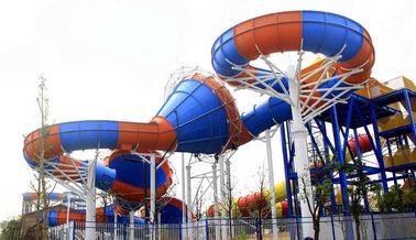 Corrediça comercial da montanha russa da água da fibra de vidro para parques de diversões da família