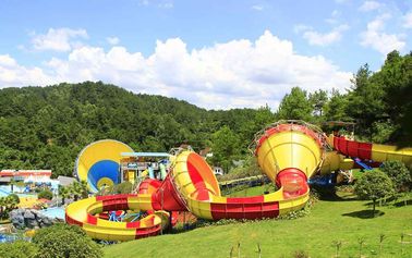 Altura personalizada da corrediça 14.6m do furacão do parque da água da fibra de vidro dos adultos, 42*60m