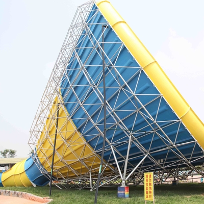 Altura adulta da plataforma da corrediça de água 14.6m da fibra de vidro exterior colorida no parque temático