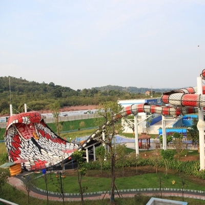Corrediça galvanizada adulta do rei cobra do quadro de aço carbono da corrediça de água da fibra de vidro para o parque da água