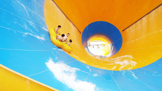 Grandes corrediças de água da fibra de vidro para o Aqua engraçado, grande corrediça de água do furacão para o parque da água