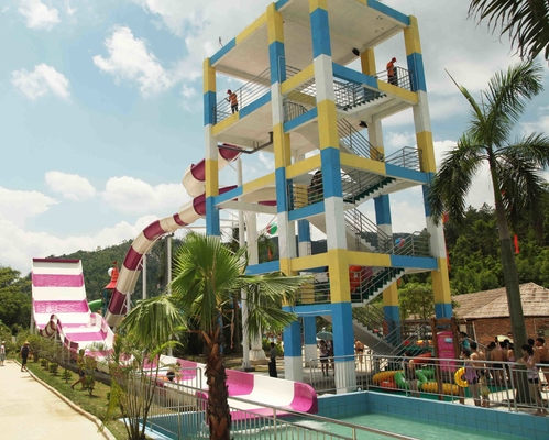 Waterslides emocionantes da fibra de vidro da piscina do equipamento gigante do parque do Aqua para adultos