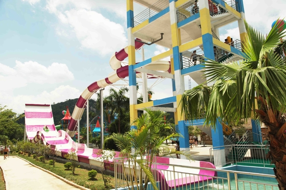 Equipamento gigante do parque do Aqua que excita Waterslides da fibra de vidro da associação de Swwiming para crianças