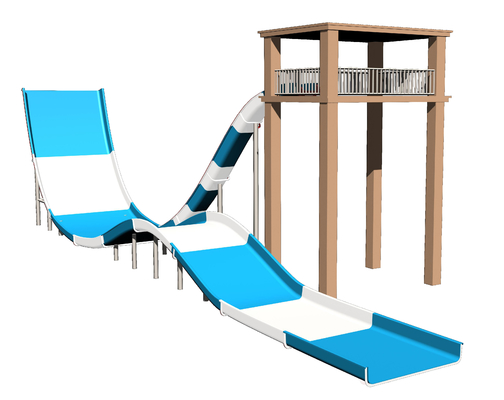 Equipamento exterior do parque do Aqua da fibra de vidro para 4 - 6 pessoas pelo tempo