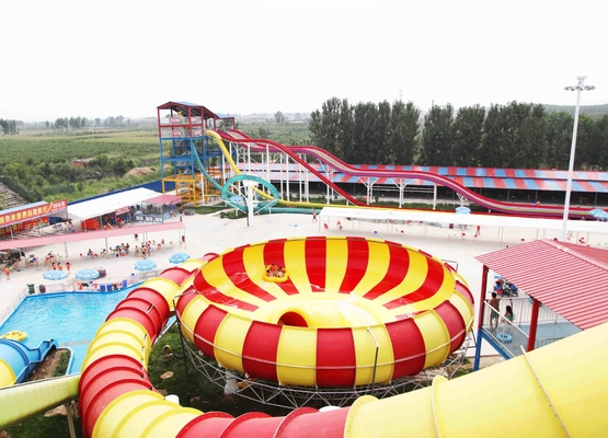 corrediça de água da bacia do espaço de 16m construção do parque vermelho/amarelo do Aqua