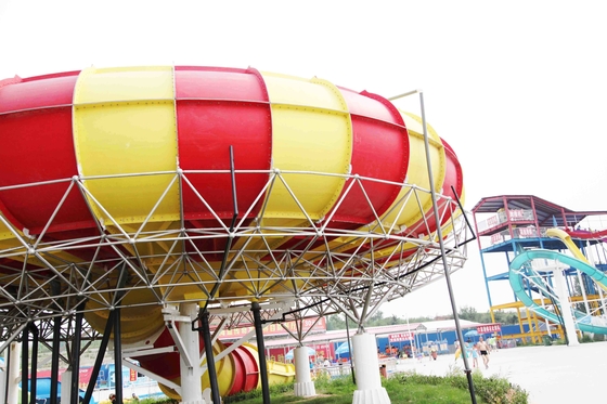 corrediça de água da bacia do espaço de 16m construção do parque vermelho/amarelo do Aqua