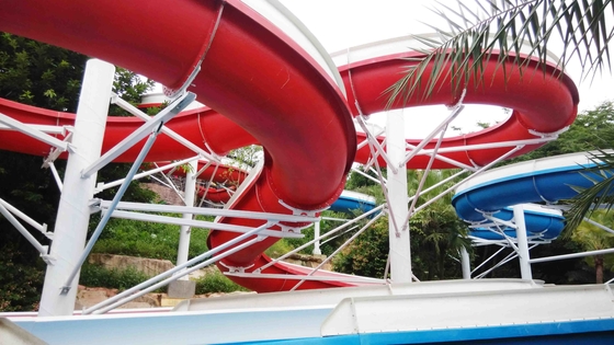 304 OEM de aço inoxidável da largura das corrediças de água 1m da fibra de vidro do parafuso para o parque da água