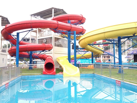 Fibra de vidro feita sob encomenda exterior das corrediças de água, equipamento popular do parque da água para o adulto
