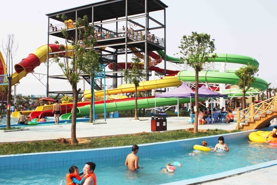 Corrediças de água feitas sob encomenda adultas, equipamento galvanizado do parque da água do aço carbono