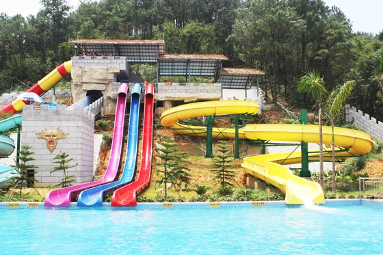 Corrediças de água feitas sob encomenda adultas, equipamento galvanizado do parque da água do aço carbono