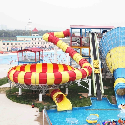 As corrediças de água do parque do Aqua da fibra de vidro com bacia montam o código 95069900 do HS