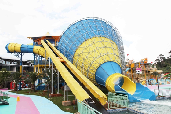 Pessoas adultas da altura 4 das corrediças de água 16m da fibra de vidro/espaço de 42*60m andares do tempo para o parque da água