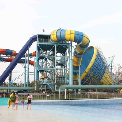 Corrediças de água grandes da fibra de vidro do furacão para o equipamento de Waterpark da aventura do divertimento para o parque da água