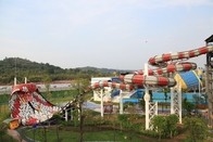 Corrediças de água adultas da fibra de vidro do parque de diversões com quadro de aço carbono galvanizado