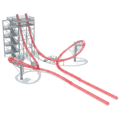Corrediças de água enormes da fibra de vidro do laço do Aqua para o adulto, tipo fixo corrediça para o parque exterior da água