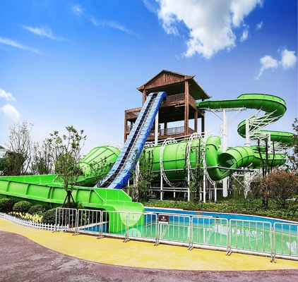 Os parques temáticos exteriores personalizados da água galvanizaram o aço carbono para corrediça de água adulta/nova do estilo