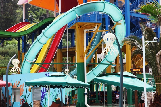 Corrediças de água da fibra de vidro do parque do Aqua de ExcitingSlide, altura 16m da plataforma