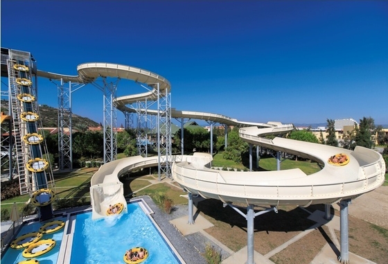 Corrediça de água durável da fibra de vidro para o divertimento da água de Interacetive da família no parque do Aqua