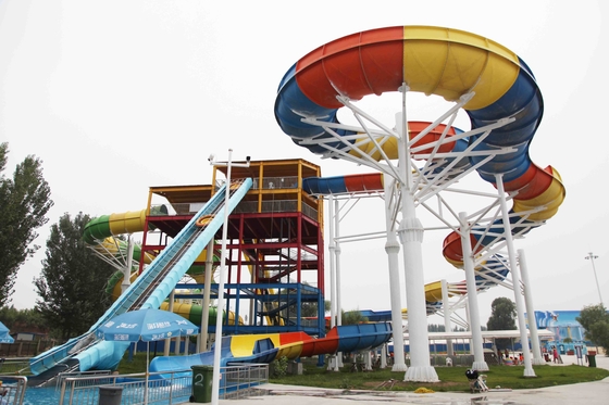 Corrediça de água durável da fibra de vidro para o divertimento da água de Interacetive da família no parque do Aqua