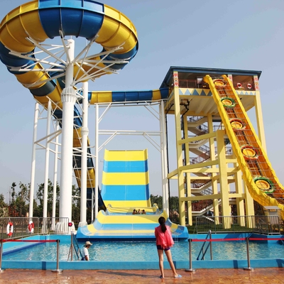 304 corrediças de água de aço inoxidável da fibra de vidro/parque da água deslizam a altura da plataforma de 13m/equipamento personalizado do parque da água