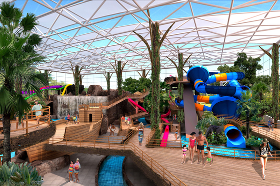 O projeto conceptual do parque da água/parque personalizado da água/parque profissional da água constroem a equipe