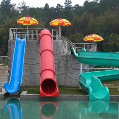 Corrediça colorida da piscina da fibra de vidro das corrediças de água das mini crianças do parque da água