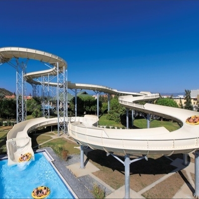 Corrediças de água feitas sob encomenda de FRP, corrediça da família da fibra de vidro de 6 povos, equipamento do parque do Aqua
