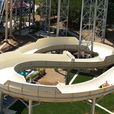 Corrediças de água feitas sob encomenda de FRP, corrediça da família da fibra de vidro de 6 povos, equipamento do parque do Aqua