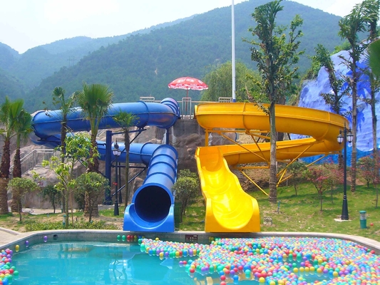 Mini corrediça da piscina da fibra de vidro do equipamento do parque da água para o campo de jogos das crianças