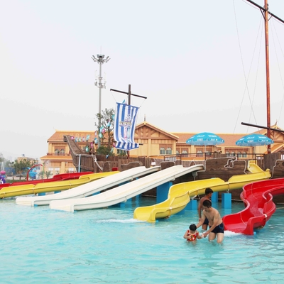 Corrediça grande do campo de jogos das crianças com jogo do Aqua, corrediças de água da fibra de vidro para crianças