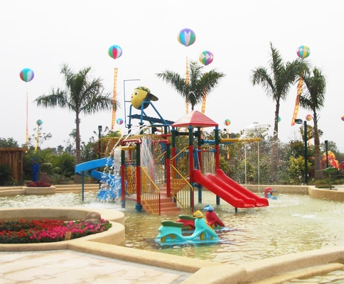 Plataforma 21*18*9m dos jogos do parque do Aqua da casa da água com corrediça de água para o divertimento da família