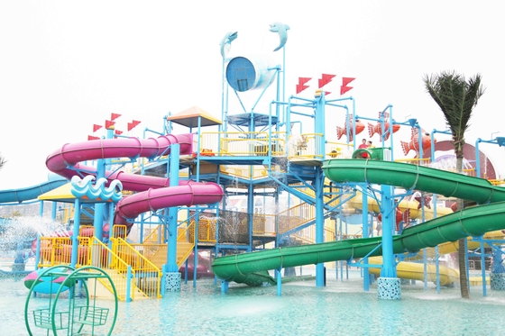 Jogos do parque do Aqua da casa da água da fibra de vidro de Gaint com corrediça de água para o divertimento da família