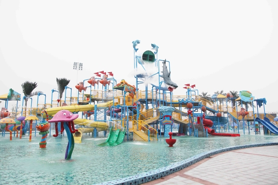 Atrações exteriores do parque da água da fibra de vidro dos jogos do parque do Aqua do verão para crianças