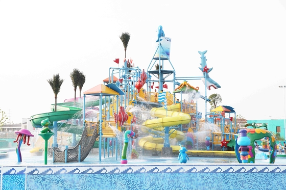 Atrações exteriores da casa do Aqua da fibra de vidro do verão/parque da água para o parque temático