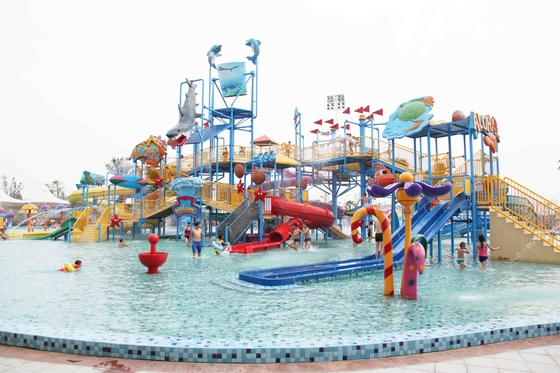 Parque temático interativo do divertimento do equipamento da corrediça de água do campo de jogos do Aqua