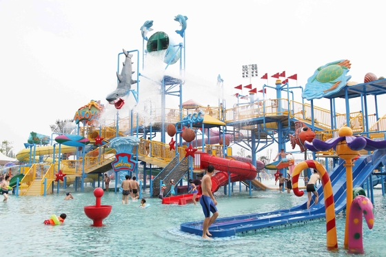 Campo de jogos do Aqua do parque temático da água do navio de pirata com construção de aço