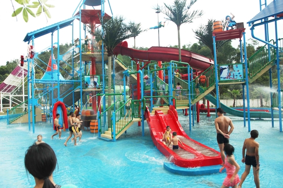 Plataforma média comercial do campo de jogos do Aqua da casa da água com corrediça de água para a casa da água