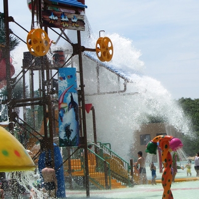 Casa grande da água do equipamento do campo de jogos do Aqua da fibra de vidro para o costume do divertimento da família