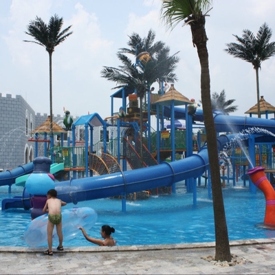 Plataforma do campo de jogos do Aqua da casa da água de Gaint com corrediça de água para o divertimento da família