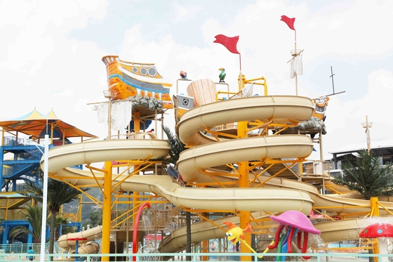 Casa grande personalizada equipamento da água do campo de jogos do Aqua da fibra de vidro para o divertimento da família