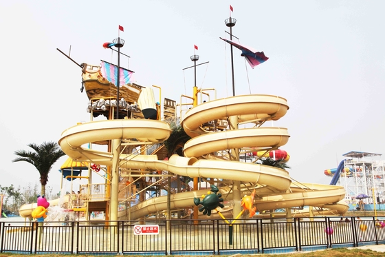 Parque emocionante da água da família no waterhouse giantic com corrediças diferentes do waterslide do estilo/água da fibra de vidro