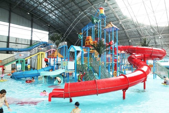 A fibra de vidro comercial do campo de jogos do Aqua da família desliza para jogos dos parques temáticos