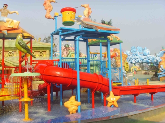 A fibra de vidro maravilhosa do equipamento do parque da água do tema caçoa a casa da água com corrediças