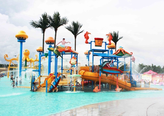 Equipamento interno/exterior personalizado do parque do Aqua caçoa a casa da água para a interação da família